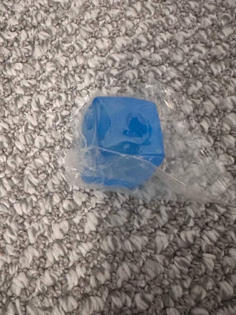 Blue Silicone Ice Cube Squishy Unbranded